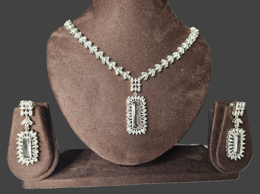 CZ NE0002-2 NECKLACE WITH EARRING SET