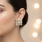 Golden Cubic Zirconia Earrings for Festive & Party Wear