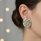 Elegant Green Cubic Zirconia Earrings – Festiv Collection