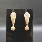 Manruya Rose Gold Baguette Geometric Drop Earrings - أقراط الأرت ديكو الفاخرة