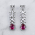 Luxury Crystal Drop Necklace & Earring Set for Women | طقم عقد وأقراط فاخر للنساء
