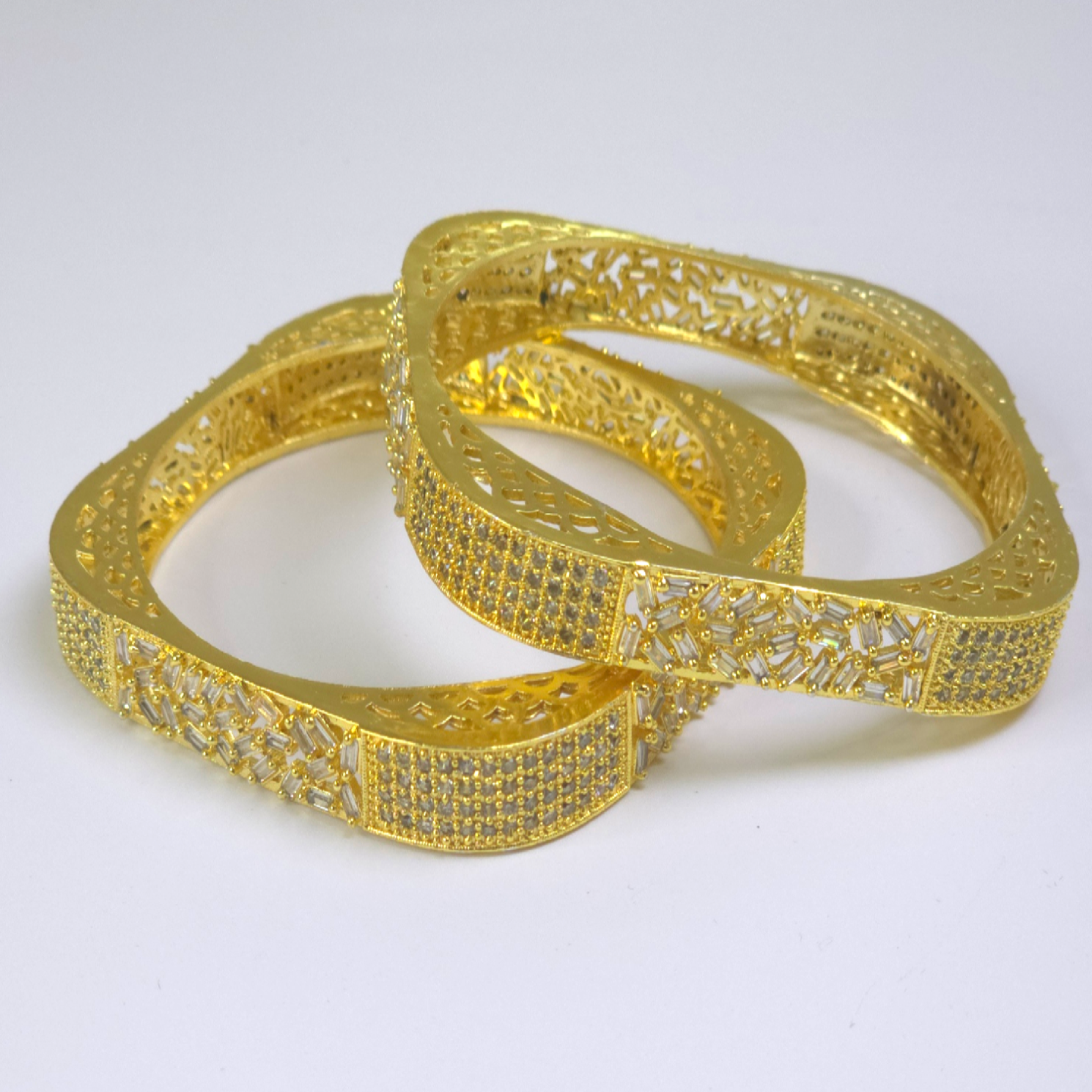 Elegant Golden Cubic Zirconia Bracelet