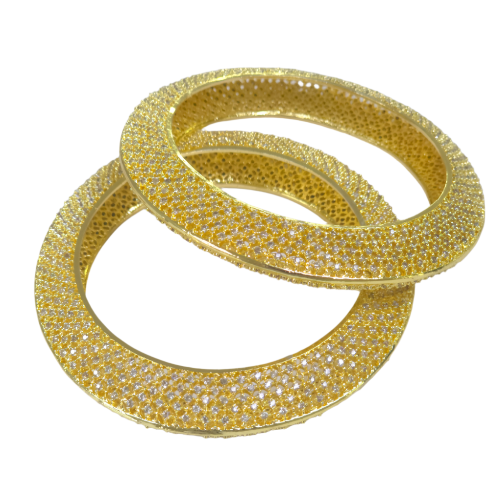 Exquisite Golden Cubic Zirconia Bangle