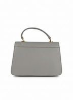 Grey Square Lock Sling Bag