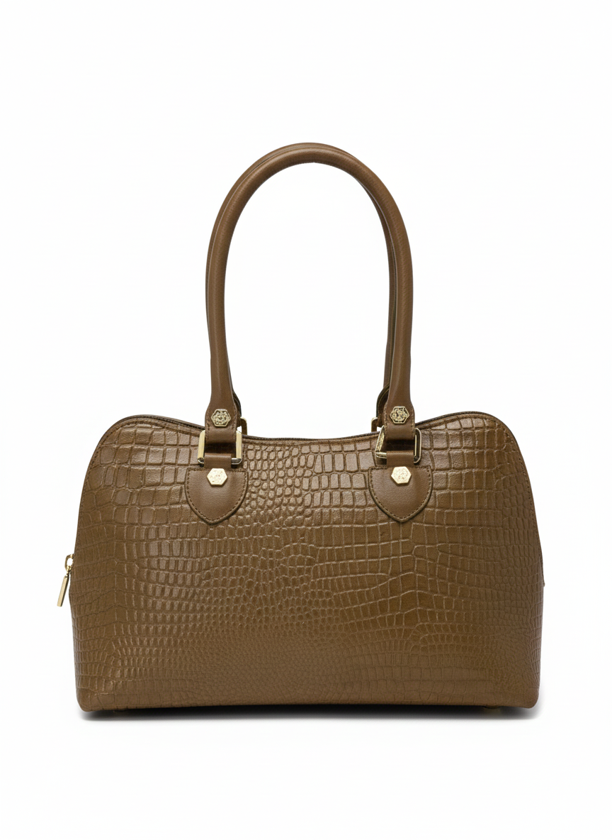 Camel Croc Full Zip Bunny Handbag