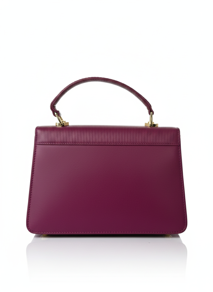 Deep Pink Square Lock Sling Bag