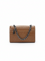 Brown Box Full Chain Handle Crossbody