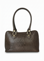 Brown Croc Full Zip Bunny Handbag – Premium Tote