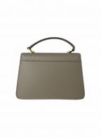 Beige Square Lock Sling Bag