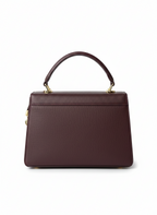 Brown Square Lock Sling Bag