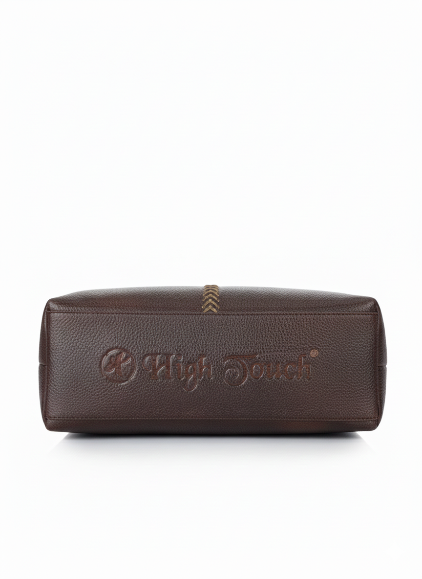 Brown Bunny Handle Handbag – 3 Chain Detail