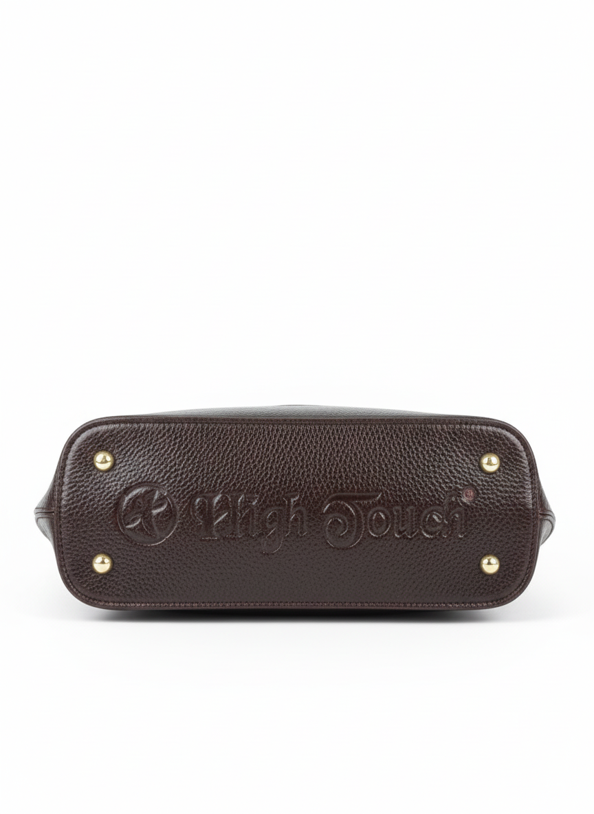 Brown Metal Handle Tote