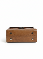 Brown Box Full Chain Handle Crossbody