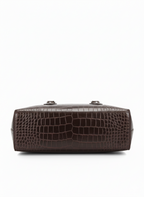 Cherry Plain Croc-Embossed Tote Bag