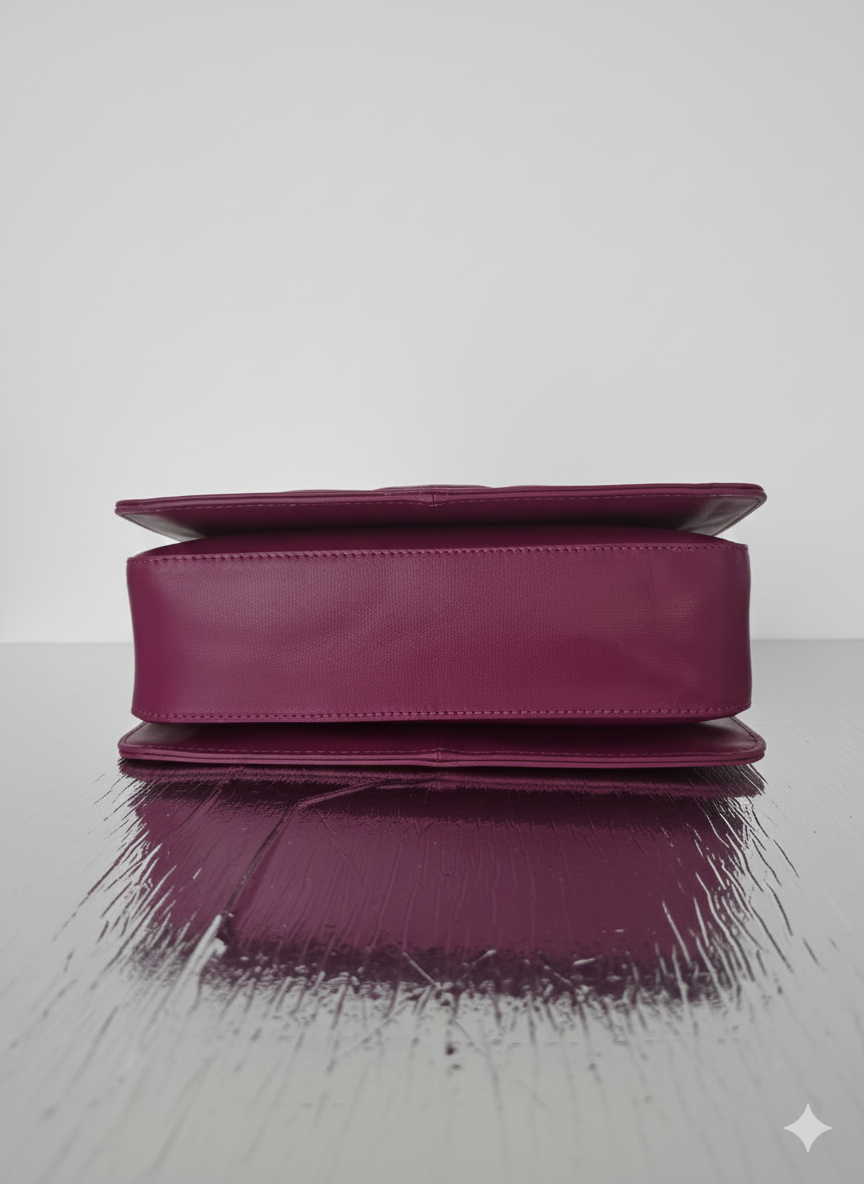 Deep Pink Square Lock Sling Bag