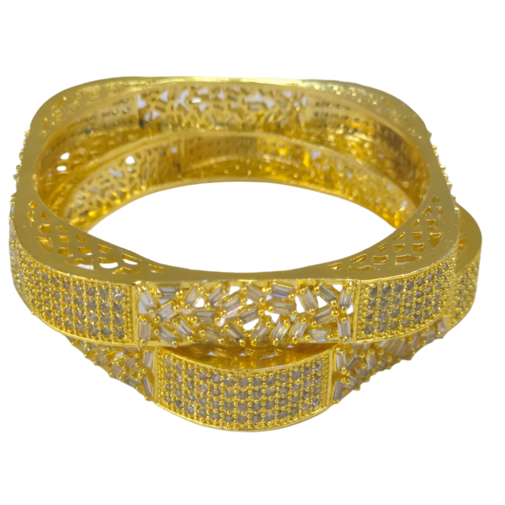 Elegant Golden Cubic Zirconia Bracelet