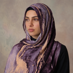 Premium Digital Print Modal Shayla – Plum Marble Design | شيلة مودال فاخرة بطباعة رقمية – تصميم رخامي بلون البرقوق