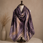 Premium Digital Print Modal Shayla – Plum Marble Design | شيلة مودال فاخرة بطباعة رقمية – تصميم رخامي بلون البرقوق