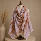 Premium Digital Print Modal Shayla – Blush Taupe Marble Design | شيلة مودال فاخرة بطباعة رقمية – تصميم رخامي بدرجات الوردي الترابي