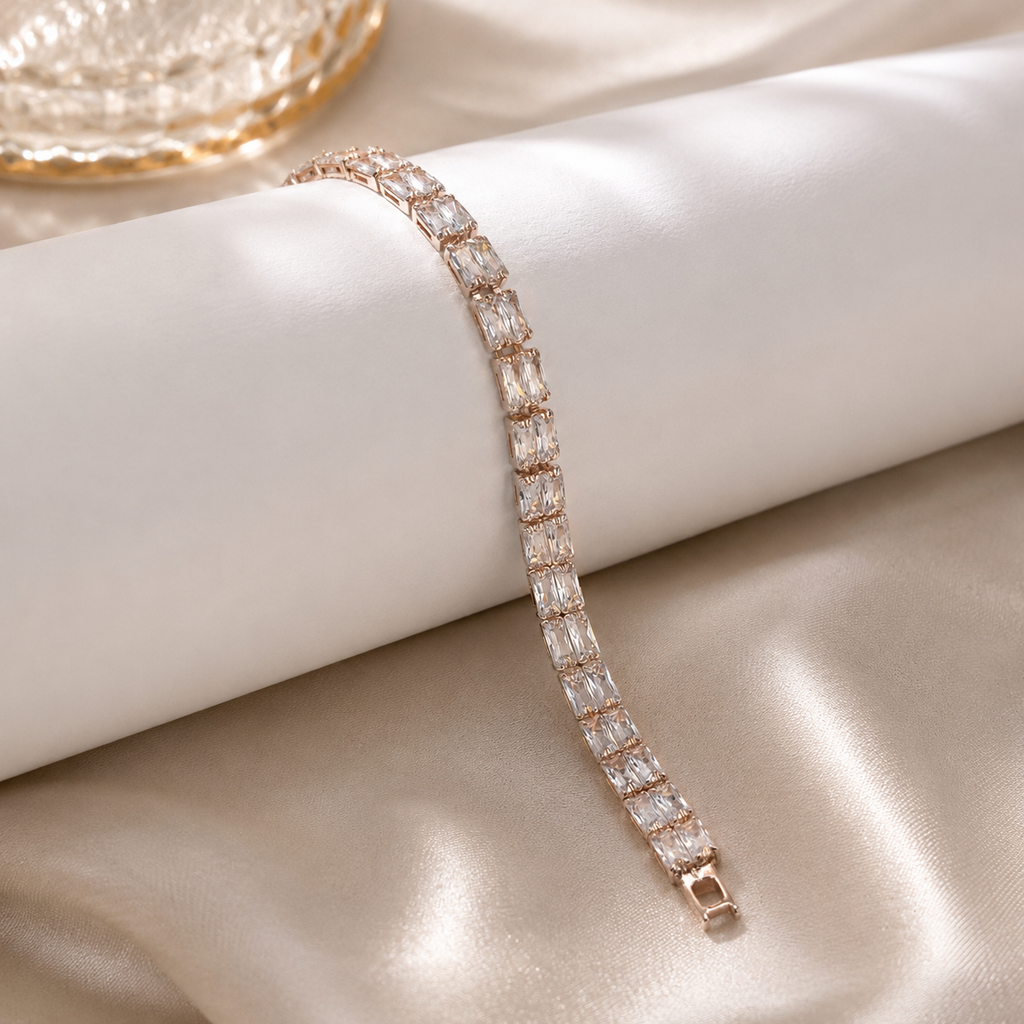 The Dual-Glow Two-Tier Tennis Bracelet | سوار "دوال غلو" بصفين من الكريستال