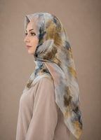 Luxury Abstract Print Modal Shayla Hijab | شيلة مودال فاخرة بنقشة فنية عصرية - Fabric Modal | القماش مودال