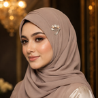 Luxury Pearl Floral Hijab Brooch | بروش حجاب فاخر باللؤلؤ والتصميم الزهري