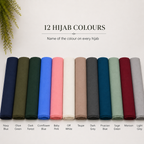 Chiffon Georgette Hijab Collection – 12 Elegant Colours | مجموعة حجاب شيفون جورجيت – 12 لون أنيق