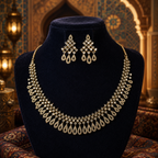 Manruya Luxury CZ Necklace & Earrings Set | طقم عقد وأقراط مانرويا الفاخر المرصع بالزركون