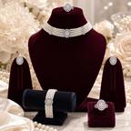 Manruya Elegant Pearl Choker Jewellery Set with Earrings, Bracelet & Ring | طقم تشوكر اللؤلؤ الأنيق من مانرويا مع أقراط وسوار وخاتم