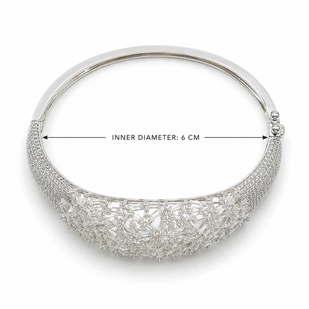 Celestara Silver-Tone Bracelet & Ring Set | طقم سيليستارا من سوار وخاتم بلون فضي