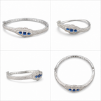 Azurelle Blue Stone Silver-Tone Bracelet | سوار أزوريلا بلون فضي بأحجار زرقاء