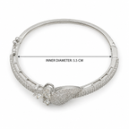 Elarisse Silver-Tone Clear Stone Bracelet | سوار إلاريـس بلون فضي بأحجار شفافة