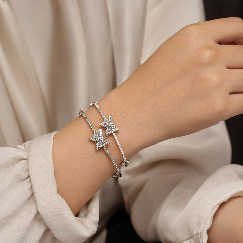 Marivelle Butterfly 2-Piece Bracelet Set | طقم أساور ماريفيل بالفراشات