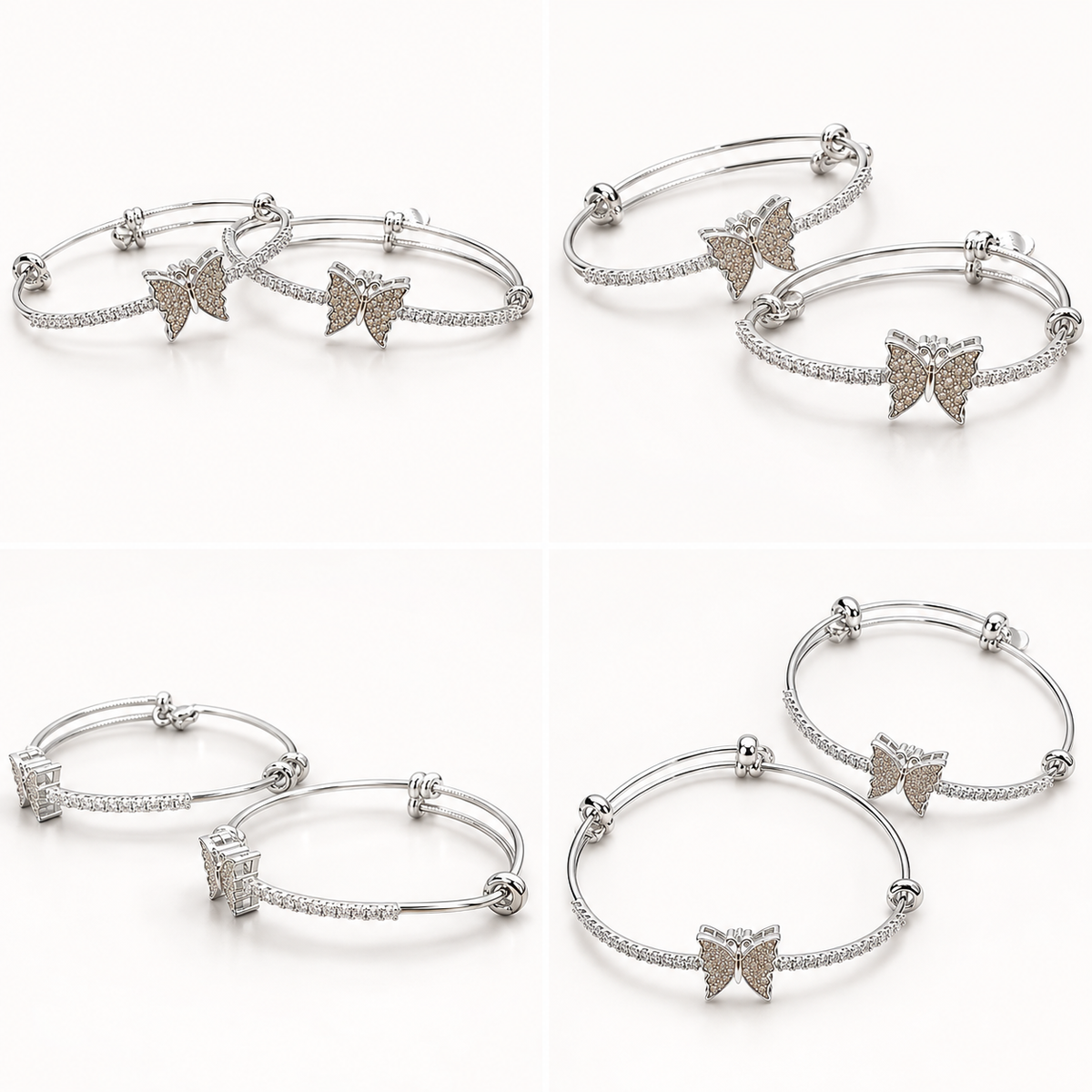 Marivelle Butterfly 2-Piece Bracelet Set | طقم أساور ماريفيل بالفراشات