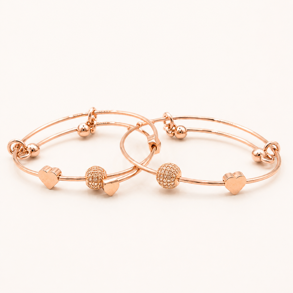 Calystria Heart 2-Piece Bracelet Set | طقم أساور كاليستريا بقلوب