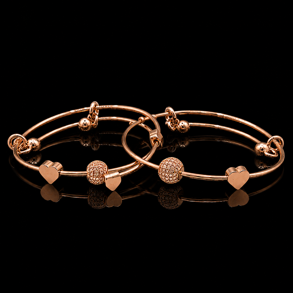 Calystria Heart 2-Piece Bracelet Set | طقم أساور كاليستريا بقلوب