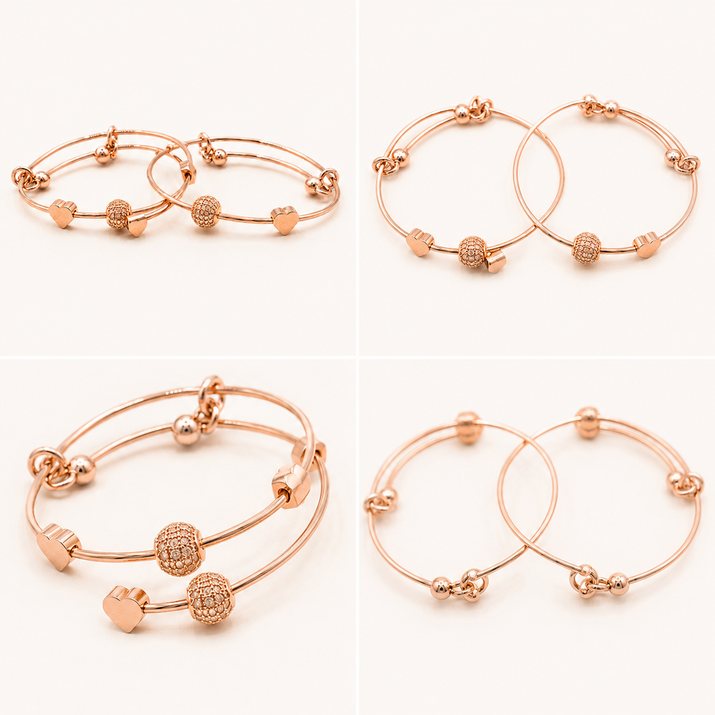 Calystria Heart 2-Piece Bracelet Set | طقم أساور كاليستريا بقلوب