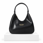 Elegant Black Hobo Handbag | حقيبة يد هوبو سوداء أنيقة