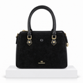 Elegant Black Structured Top Handle Handbag | حقيبة يد سوداء أنيقة بتصميم منظم