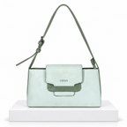 Mint Green Shoulder Handbag with Adjustable Strap | حقيبة كتف باللون الأخضر النعناعي مع حزام قابل للتعديل