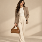 Cognac Brown Ruched Hobo Handbag | حقيبة هوبو بنية كونياك بتصميم مجعّد