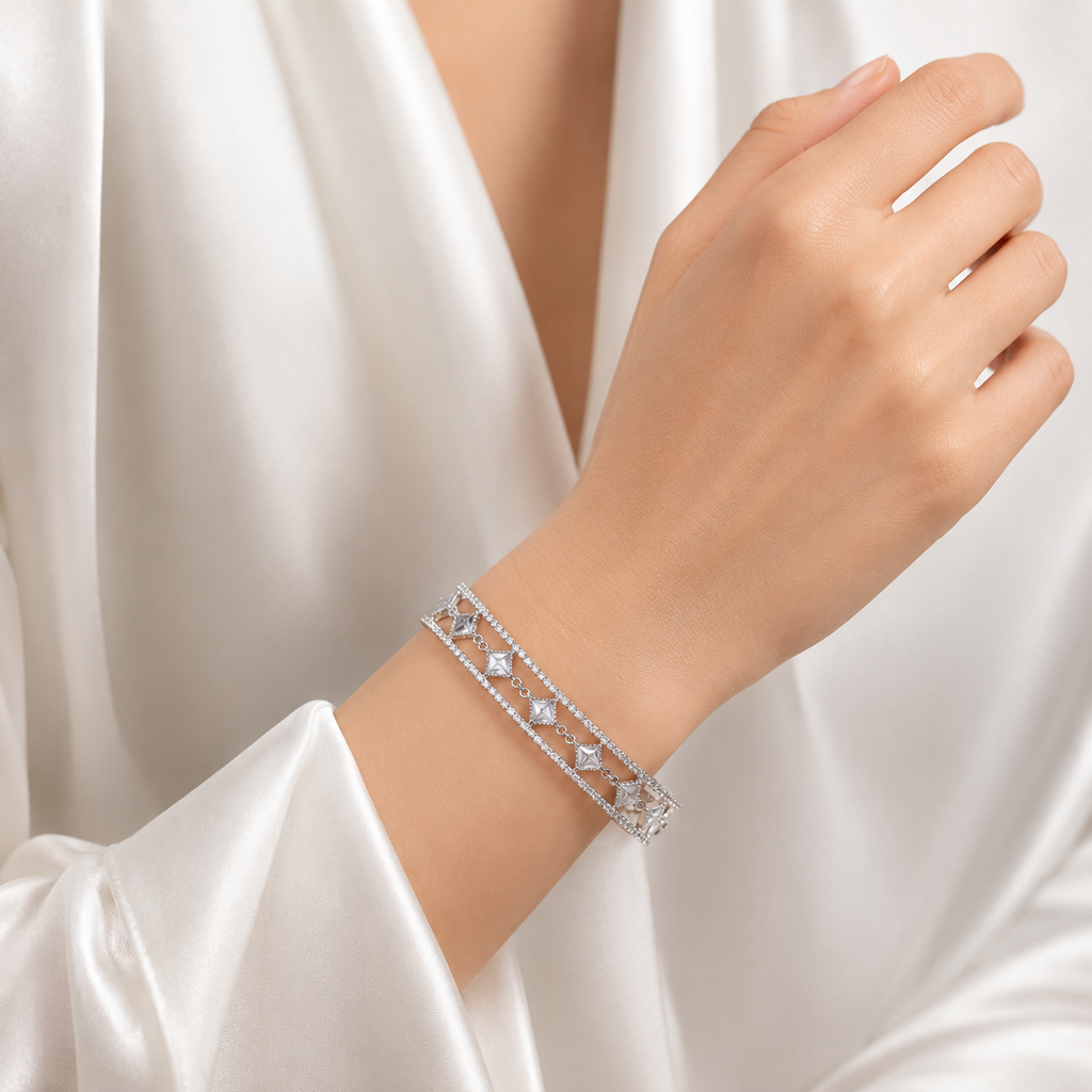 The Celestial Path Triple-Strand Bracelet | سوار "سليستيال باث" ثلاثي الخيوط