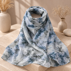 Luxury Ocean Marble Modal Shayla Hijab | شيلة مودال فاخرة بنقشة رخامية مستوحاة من البحر - Fabric Modal | القماش مودال