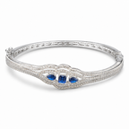 Azurelle Blue Stone Silver-Tone Bracelet | سوار أزوريلا بلون فضي بأحجار زرقاء