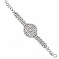 Elegant Crystal Medallion Bracelet for Women | سوار نسائي أنيق بقلادة دائرية مرصعة بالكريستال
