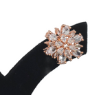 Exquisite Rose Gold Cubic Zirconia Earrings – Festiv Collection