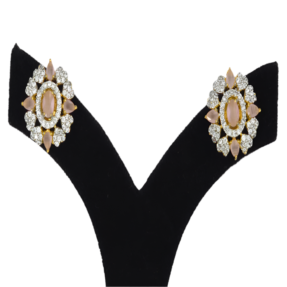 Exquisite Pink Cubic Zirconia Earrings – Wedding Collection