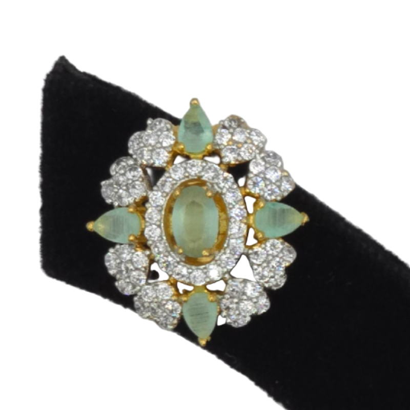 Elegant Green Cubic Zirconia Earrings – Festiv Collection