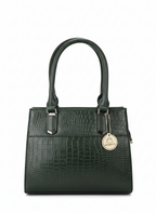 Dark Green Plain Handbag