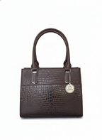 Cherry Plain Croc-Embossed Tote Bag